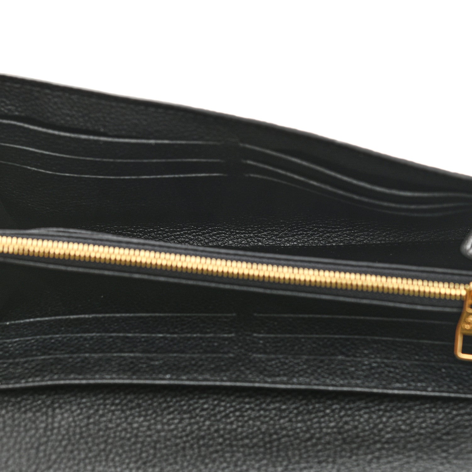 Louis Vuitton Monogram Empreinte Giant Sarah Wallet Black Beige 5 of 7