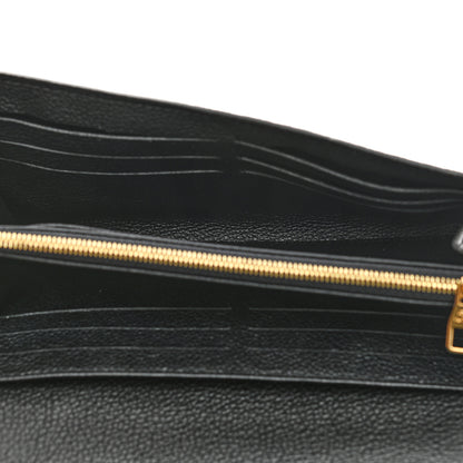 Louis Vuitton Monogram Empreinte Giant Sarah Wallet Black Beige 5 of 7