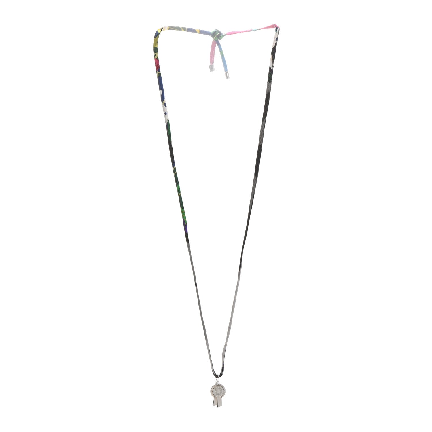 Hermes Silk Tourbillon de Couleurs Necklace Multicolor 3 of 7