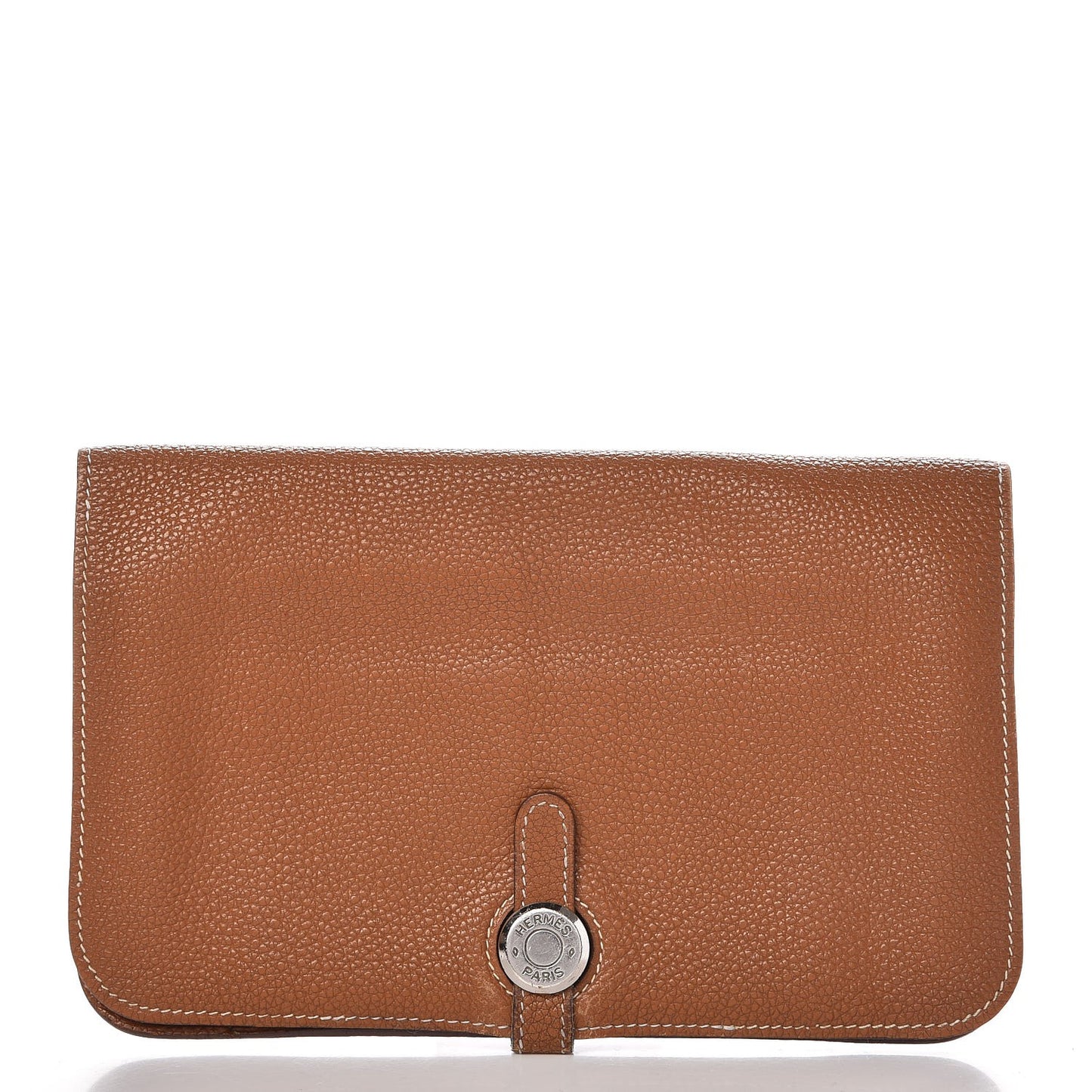 Taurillon Clemence Dogon Duo Wallet Gold