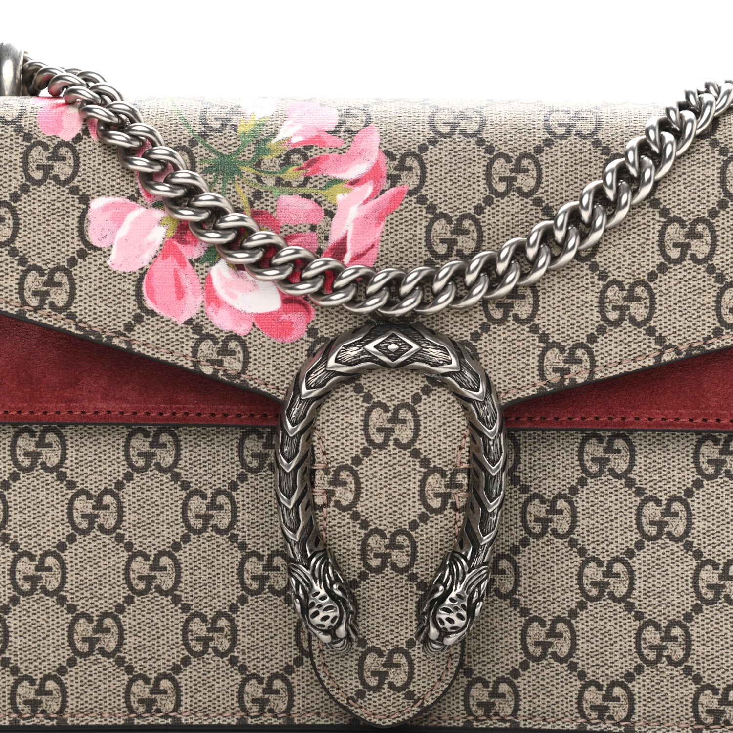 Gucci GG Supreme Monogram Blooms Small Dionysus Shoulder Bag Beige Multicolor Dry Rose 8 of 11