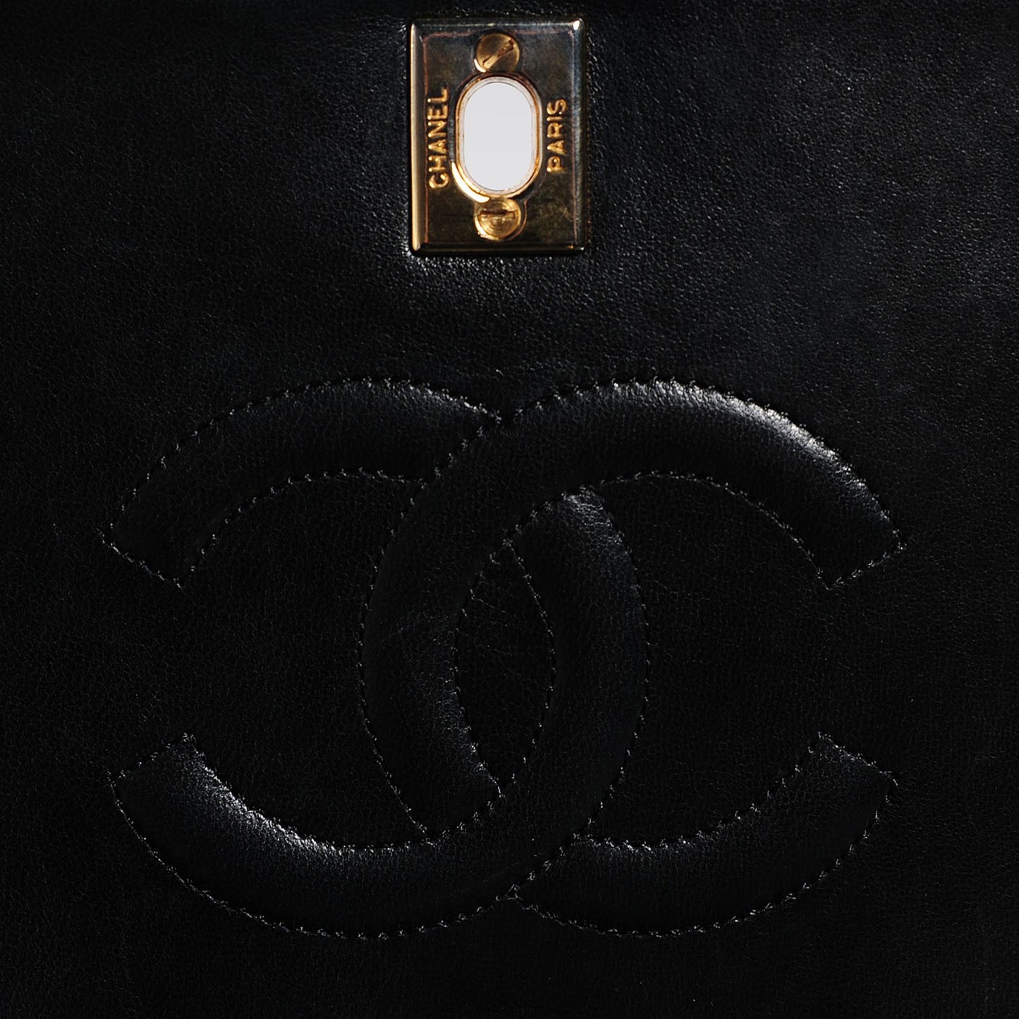 Lambskin Quilted Small Single Flap Black