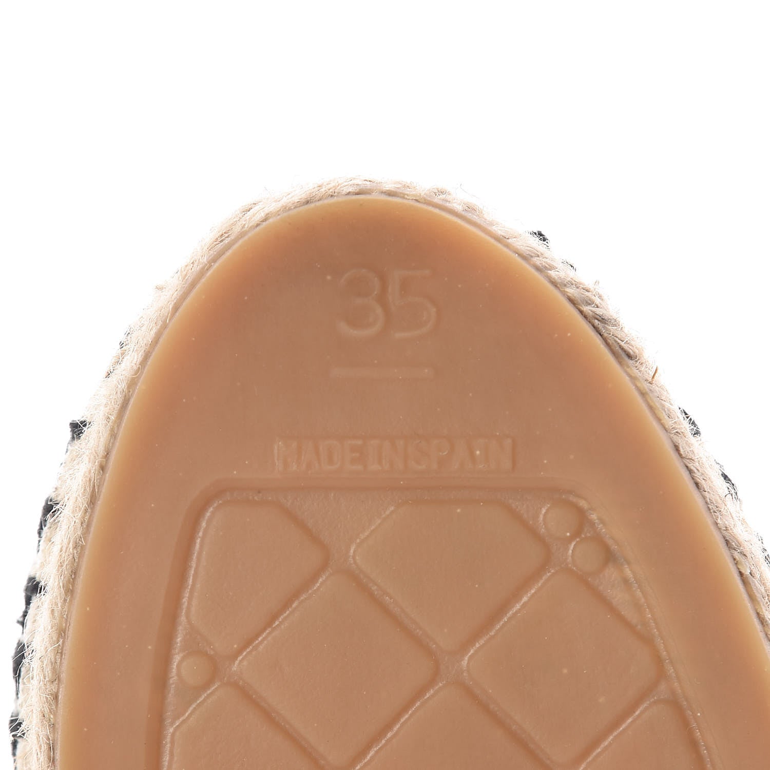 Chanel Fabric Biarritz CC Espadrilles 35 Beige Black 7 of 8