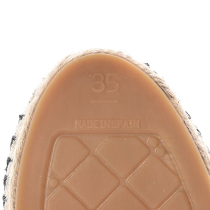 Chanel Fabric Biarritz CC Espadrilles 35 Beige Black 7 of 8