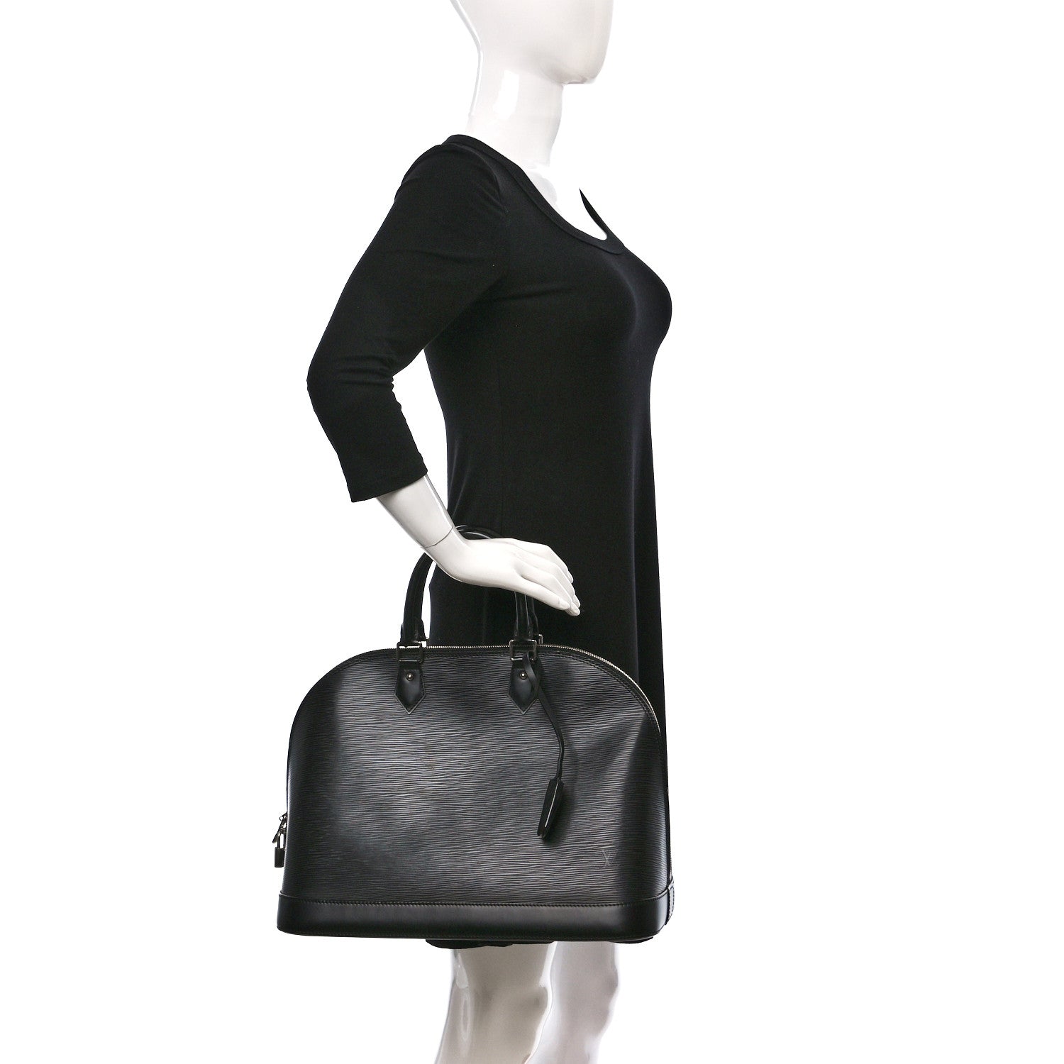 Louis Vuitton Epi Alma MM Black 2 of 10