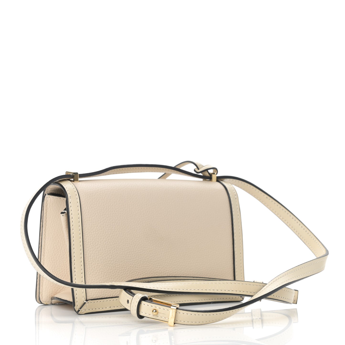 Calfskin Small Barcelona Shoulder Bag Ivory