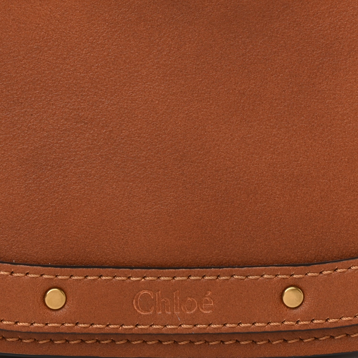 Chloe Calfskin Suede Medium Nile Bracelet Bag Caramel 7 of 10