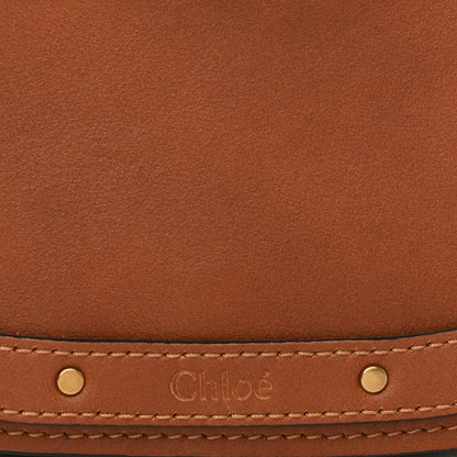 Chloe Calfskin Suede Medium Nile Bracelet Bag Caramel 7 of 10