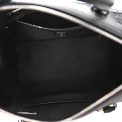 MCM Calfskin Ottomar Monogram Medium Essential Boston Bag Black 5 of 9
