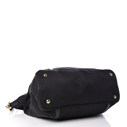 Prada Tessuto Nylon Saffiano Tote Black 4 of 11