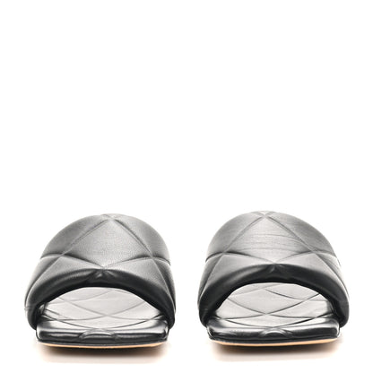 Bottega Veneta Nappa Quilted Rubber Lido Flat Sandals 37 Black 3 of 9