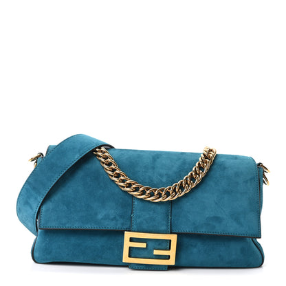 Fendi Chamois Large Baguette Ottanio 1 of 10