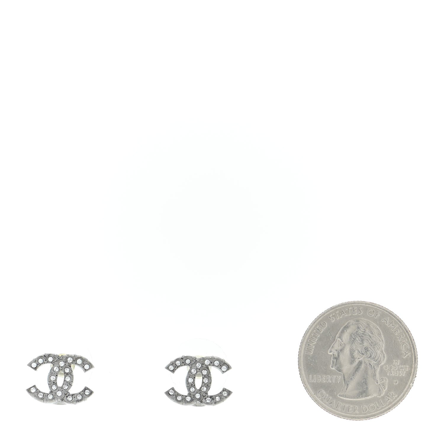 Chanel Ruthenium Crystal CC Earrings 2 of 5