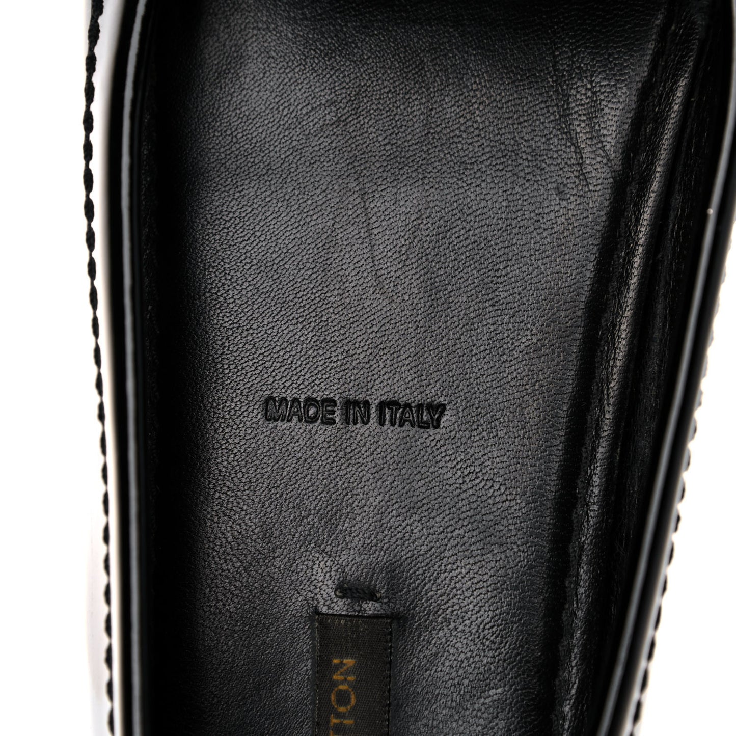 Patent Calfskin Oxford Loafers 38 Black