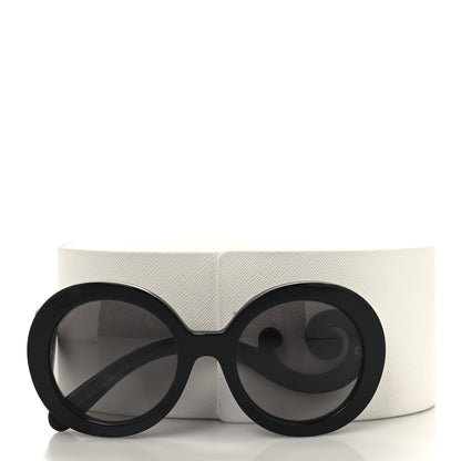 Prada Baroque Sunglasses SPR 27N Black 7 of 7