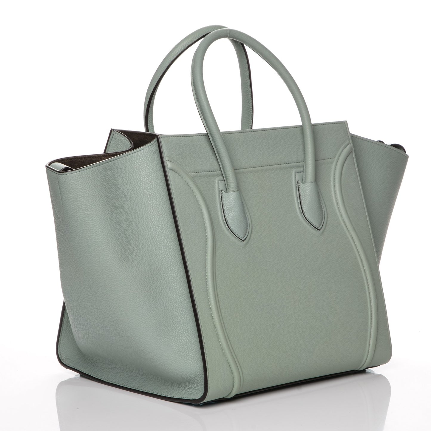 Baby Grained Calfskin Medium Phantom Luggage Jade