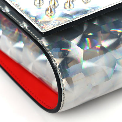 Christian Louboutin Metallic Calfskin Spikes Paloma Clutch Silver 8 of 9