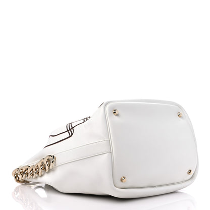 Christian Dior Calfskin Paradise Bubble Bucket Bag White 4 of 10