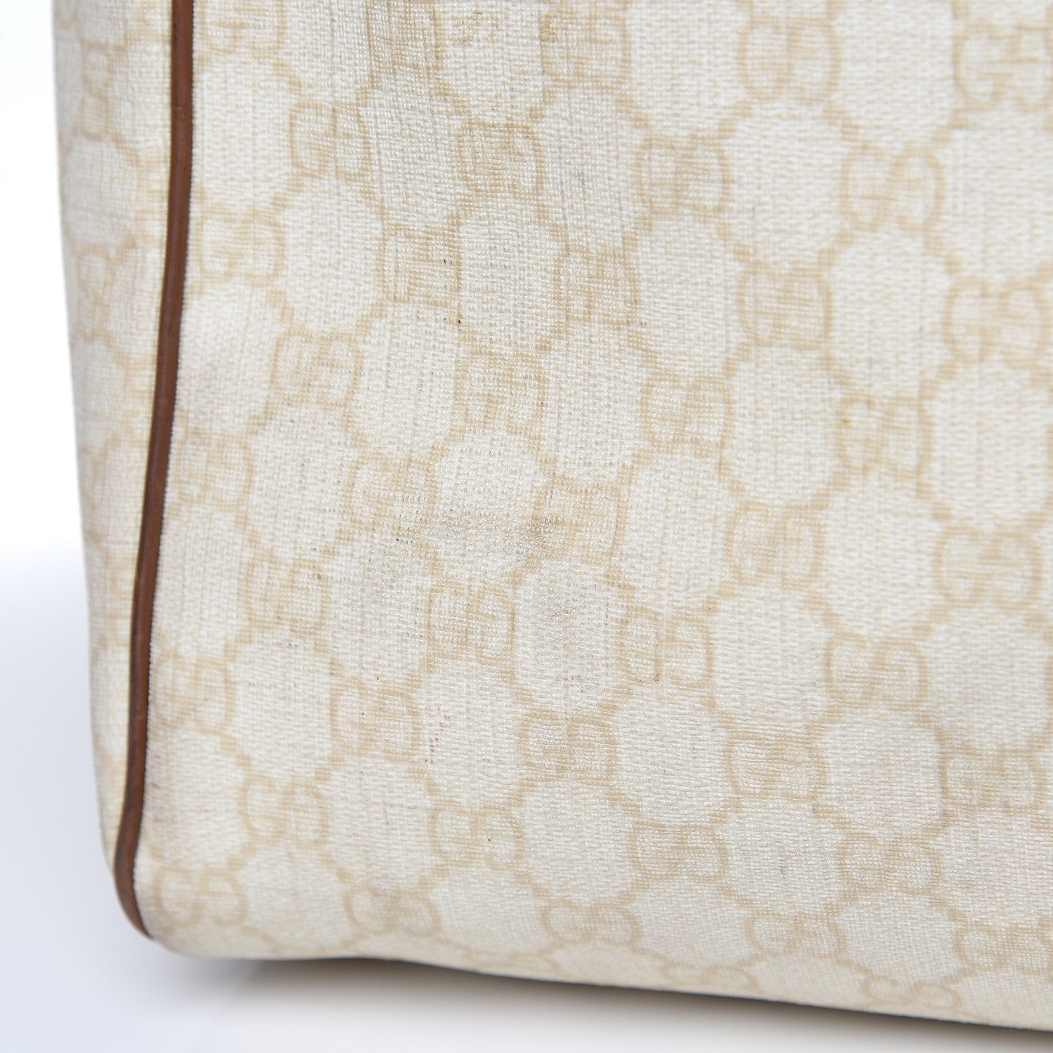 Gucci GG Plus Monogram Web Stripe Large Carry On Duffle Tan 14 of 18