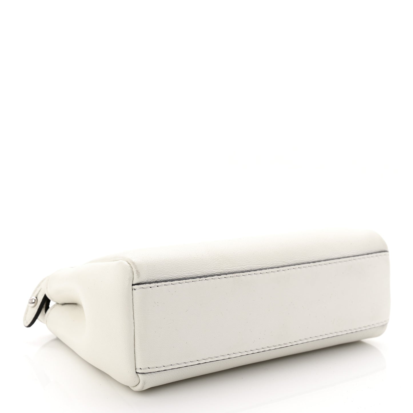 Shiny Nappa Micro Peekaboo Iconic Satchel White