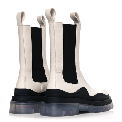 Bottega Veneta Calfskin The Tire Chelsea Boots 36 Wax Black Transparentt 4 of 7
