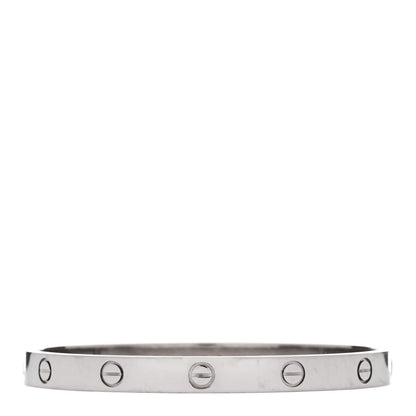 Cartier 18K White Gold LOVE Bracelet 18 1 of 7