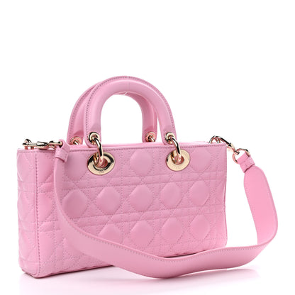 Christian Dior Lambskin Cannage East West Lady Dior Light Pink 3 of 9