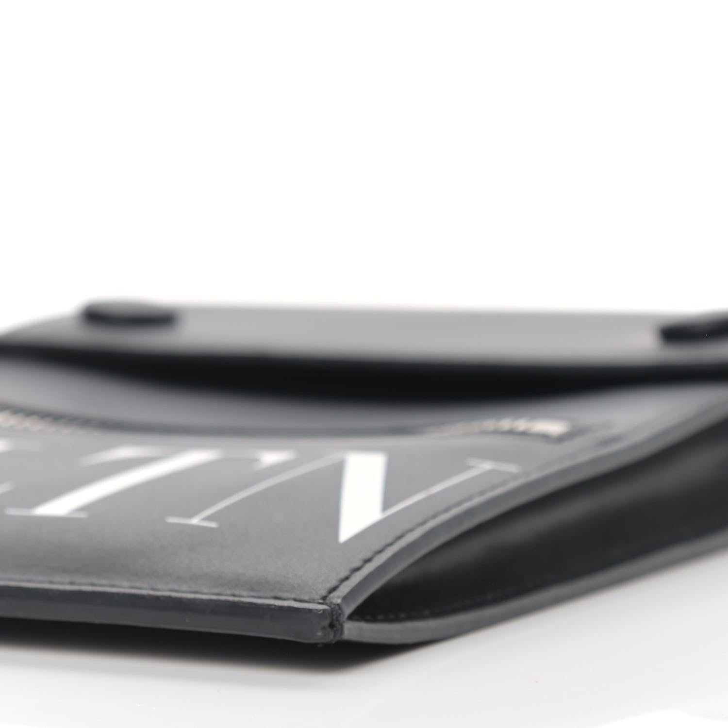 Valentino Garavani Calfskin VLTN Neck Strap Wallet Black 7 of 12