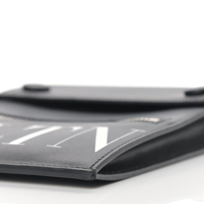 Valentino Garavani Calfskin VLTN Neck Strap Wallet Black 7 of 12