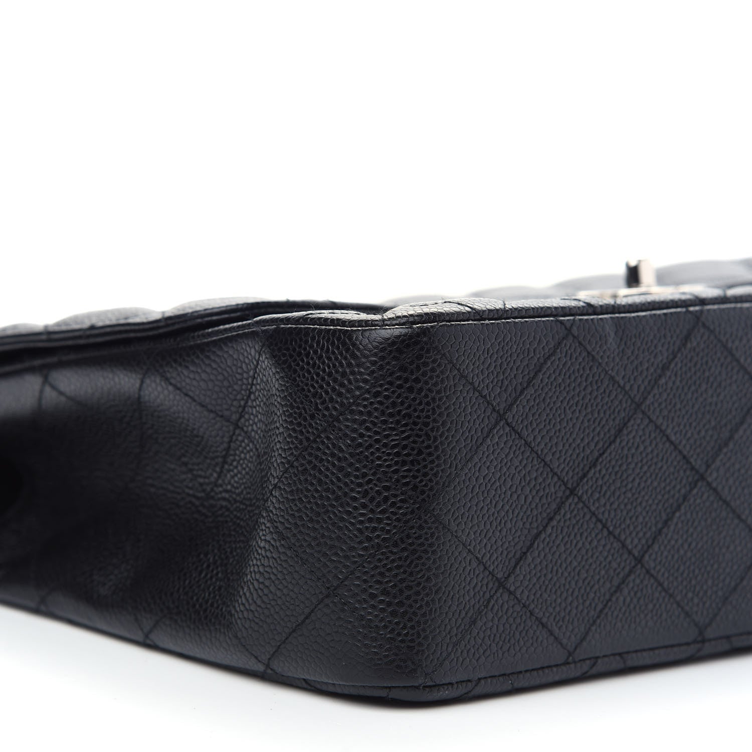 Chanel Caviar Quilted Jumbo Single Flap Black 8 of 9