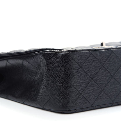 Chanel Caviar Quilted Jumbo Single Flap Black 8 of 9