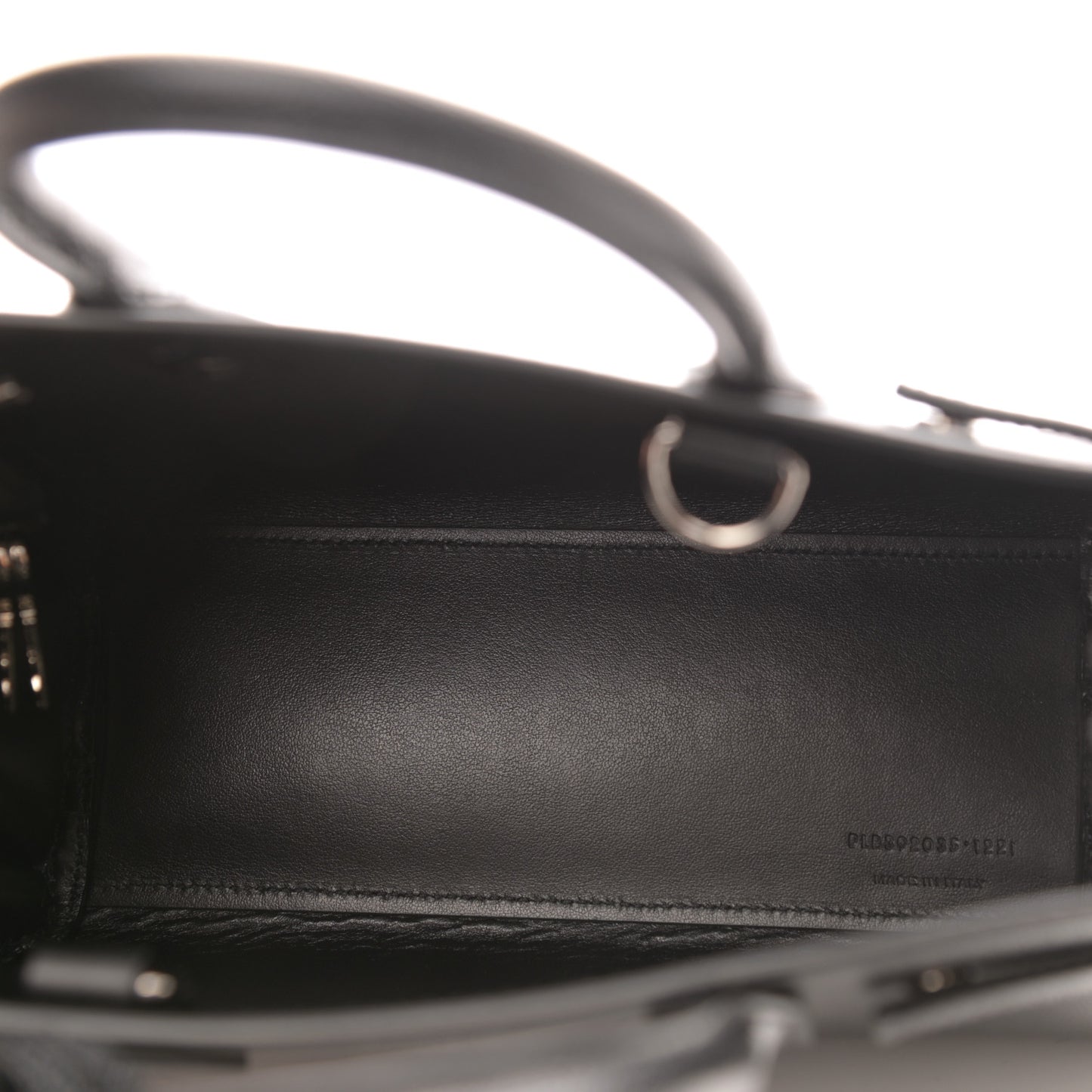 Grained Calfskin Nano Sac De Jour Black