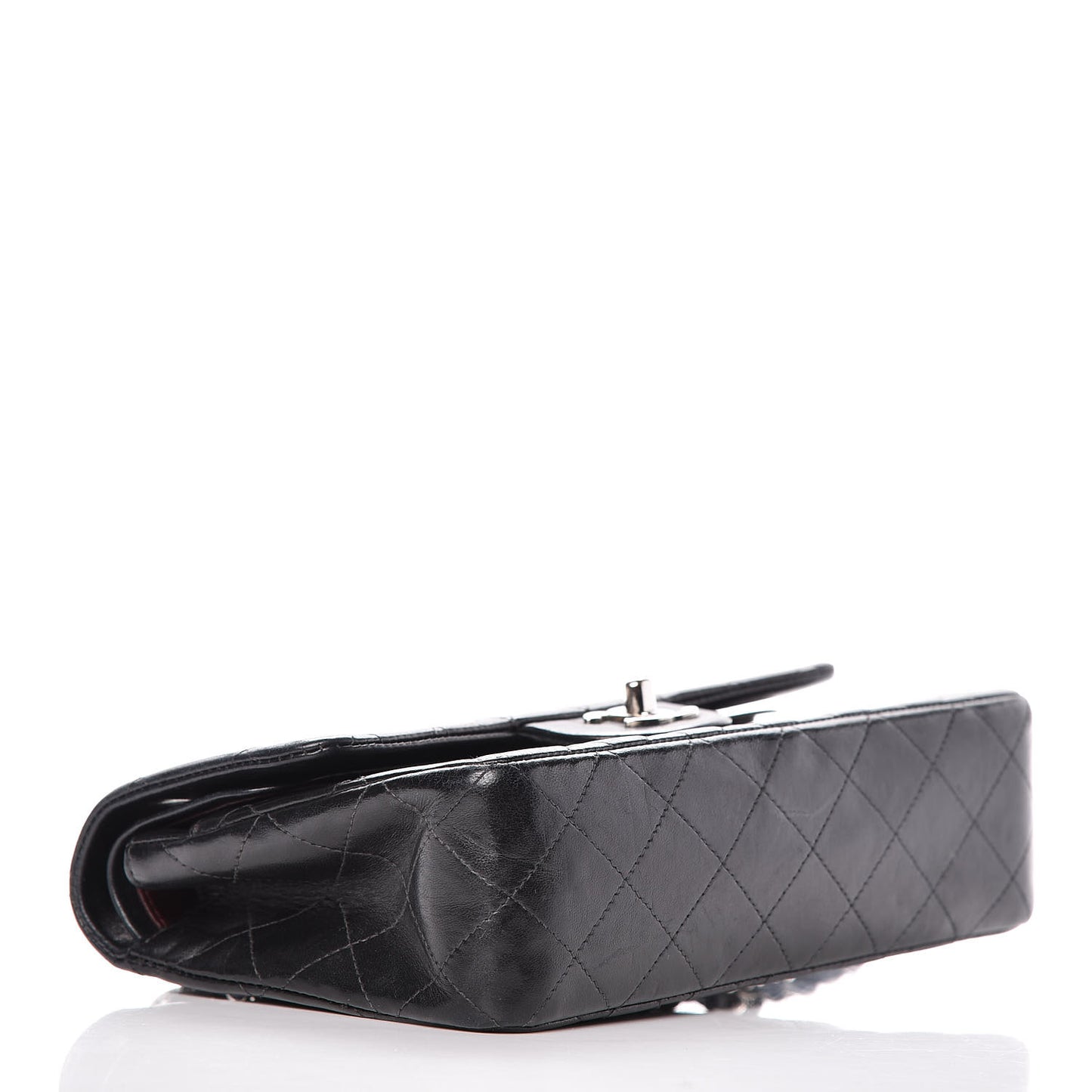 Lambskin Quilted Small Double Flap Black