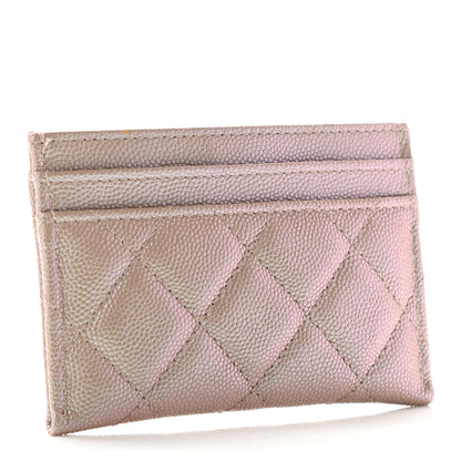 Chanel Iridescent Caviar Quilted Card Holder Beige 3 of 8