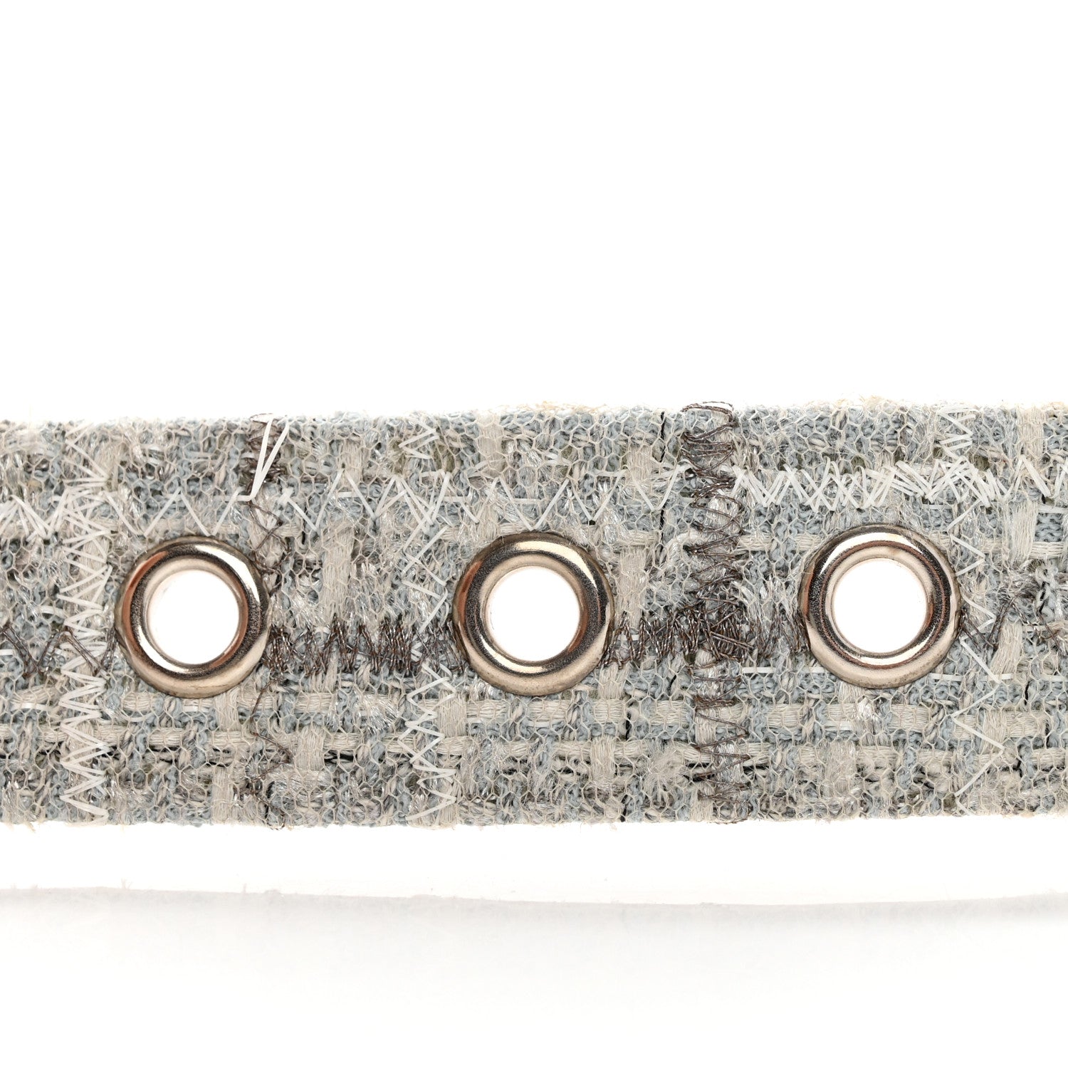 Chanel Tweed Crystal CC Belt 80 32 Grey Multicolor 6 of 7