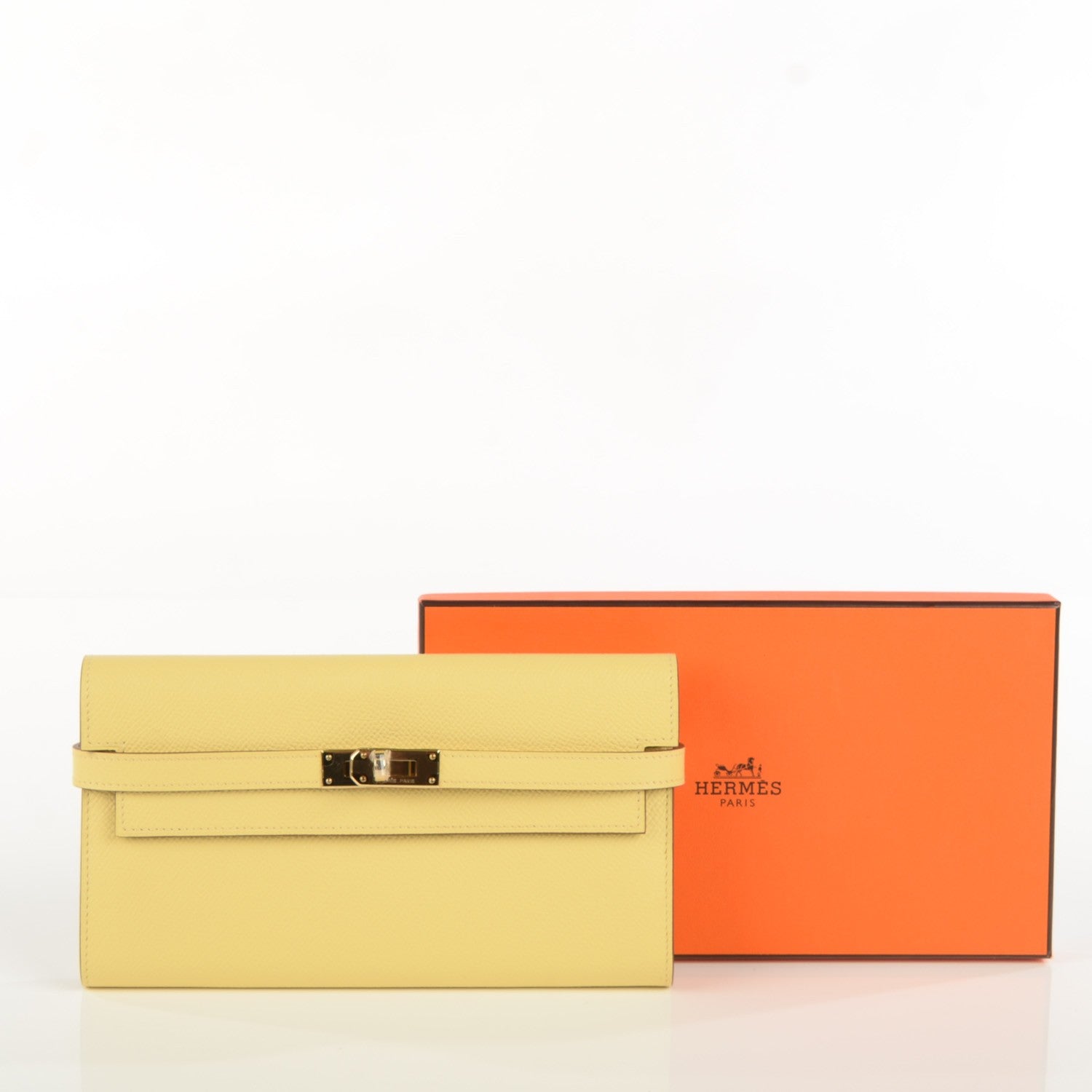 Hermes Epsom Kelly Longue Wallet Soufre 10 of 14