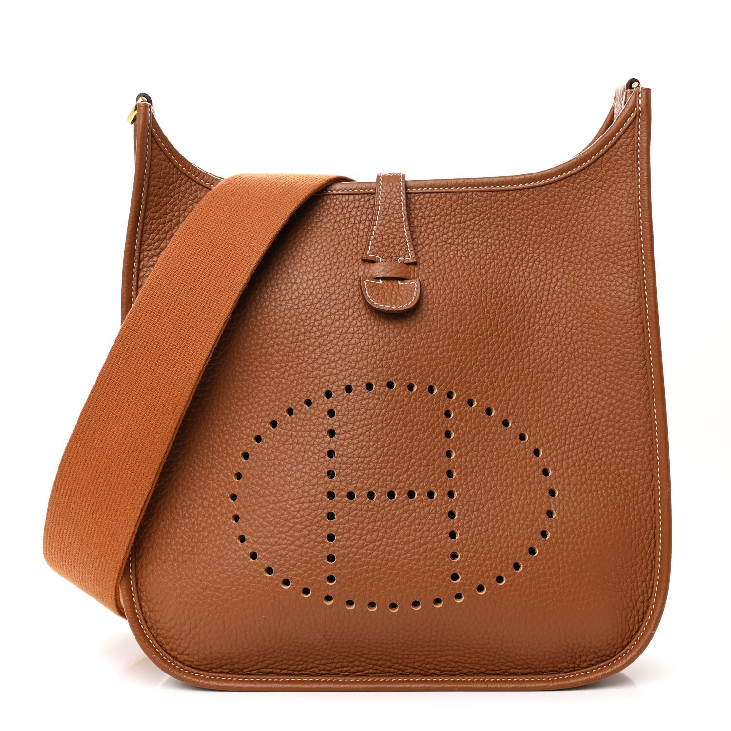 Hermes Taurillon Clemence Evelyne III PM Gold 1 of 11