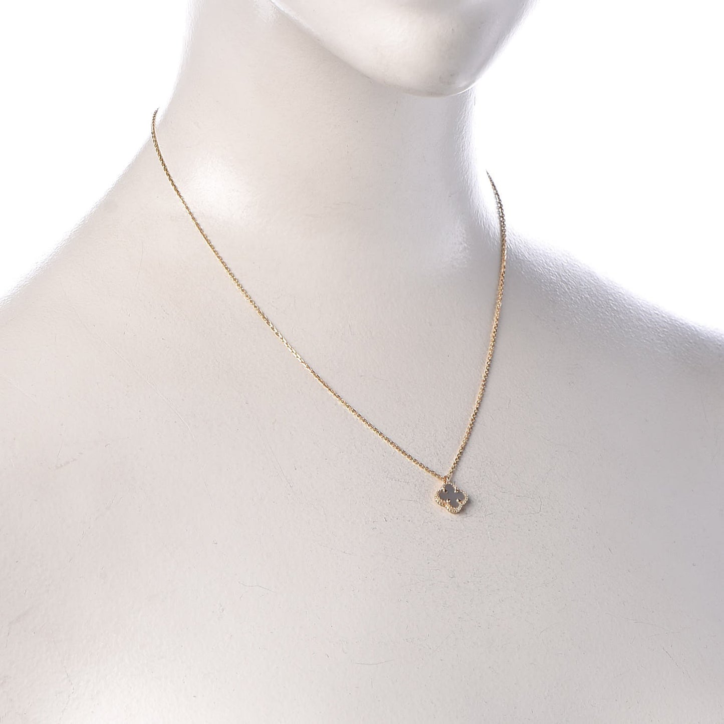 18K Yellow Gold Mother of Pearl Sweet Alhambra Pendant Necklace