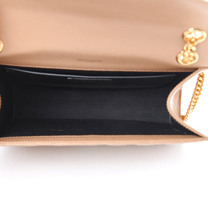 Saint Laurent Grain De Poudre Textured Mixed Matelasse Medium Triquilt Monogram Satchel Cork 4 of 10