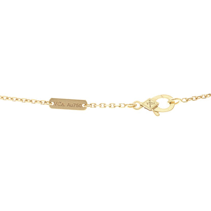 Van Cleef & Arpels 18K Yellow Gold Black Onyx Vintage Alhambra Pendant Necklace 4 of 6
