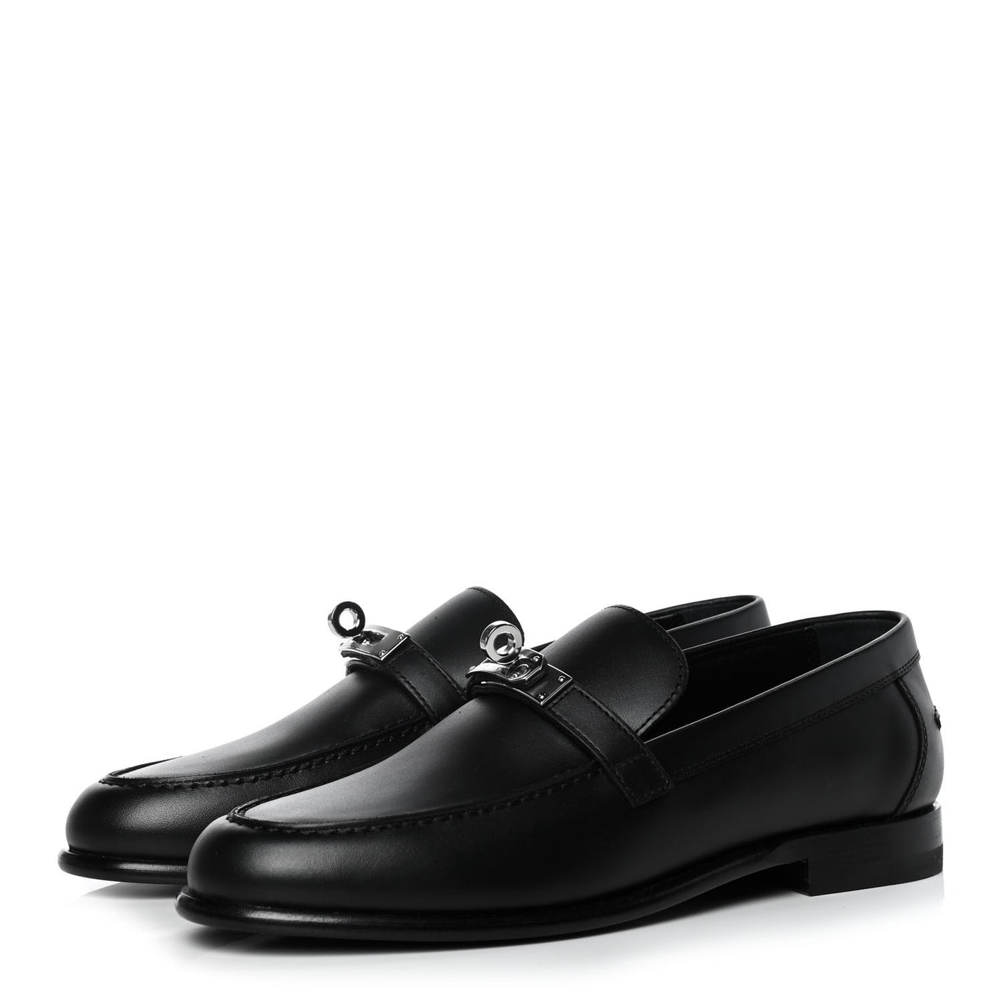 Calfskin Womens Destin Loafers 36 Black