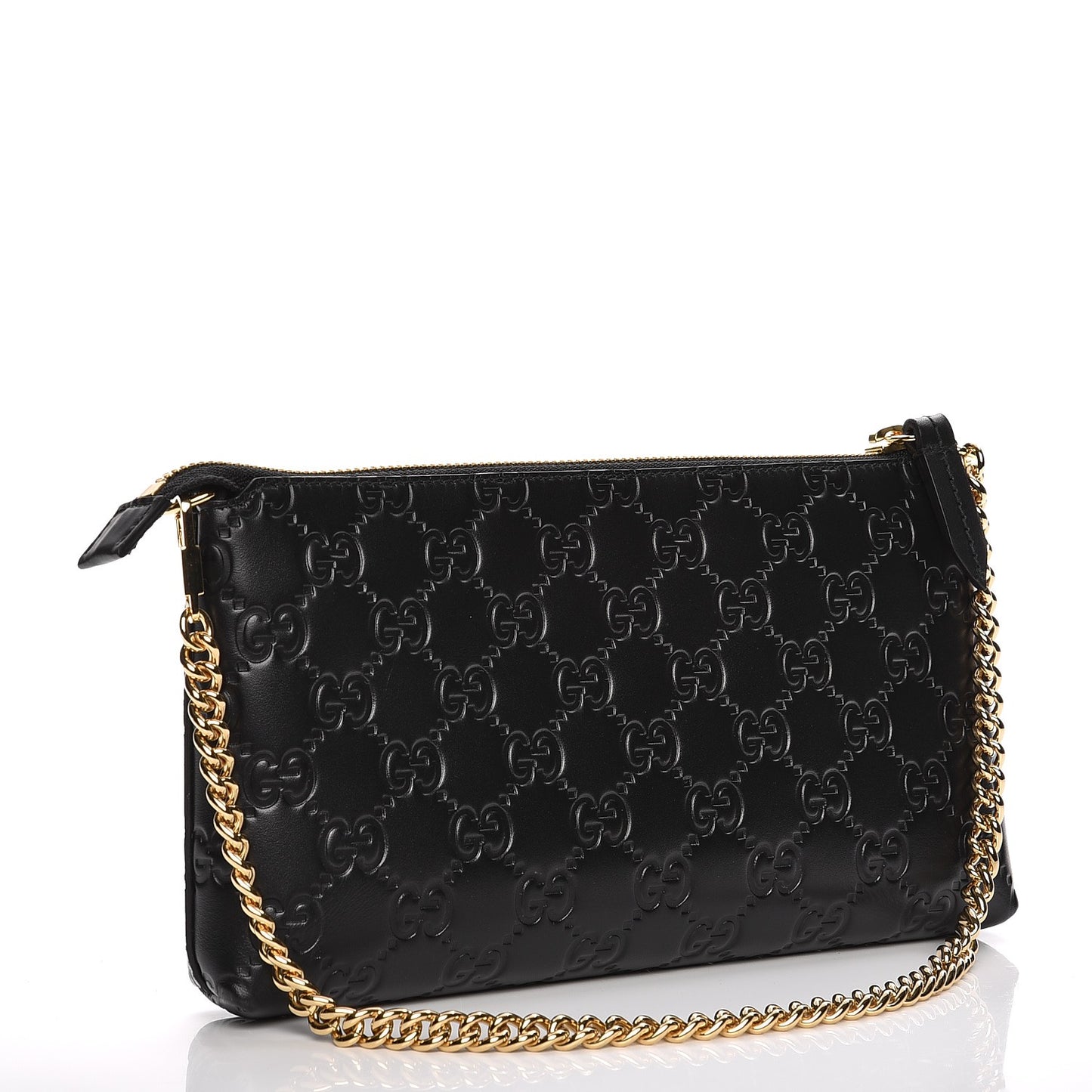 Guccissima Signature Wrist Wallet Black