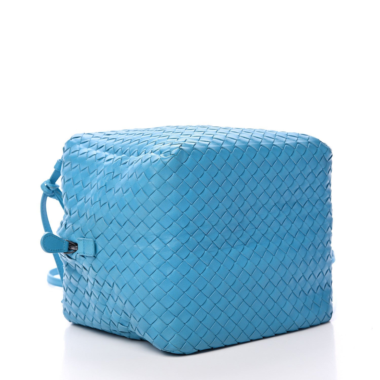 Bottega Veneta Nappa Intrecciato Cube Messenger Turquoise 3 of 10