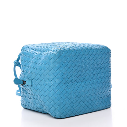 Bottega Veneta Nappa Intrecciato Cube Messenger Turquoise 3 of 10