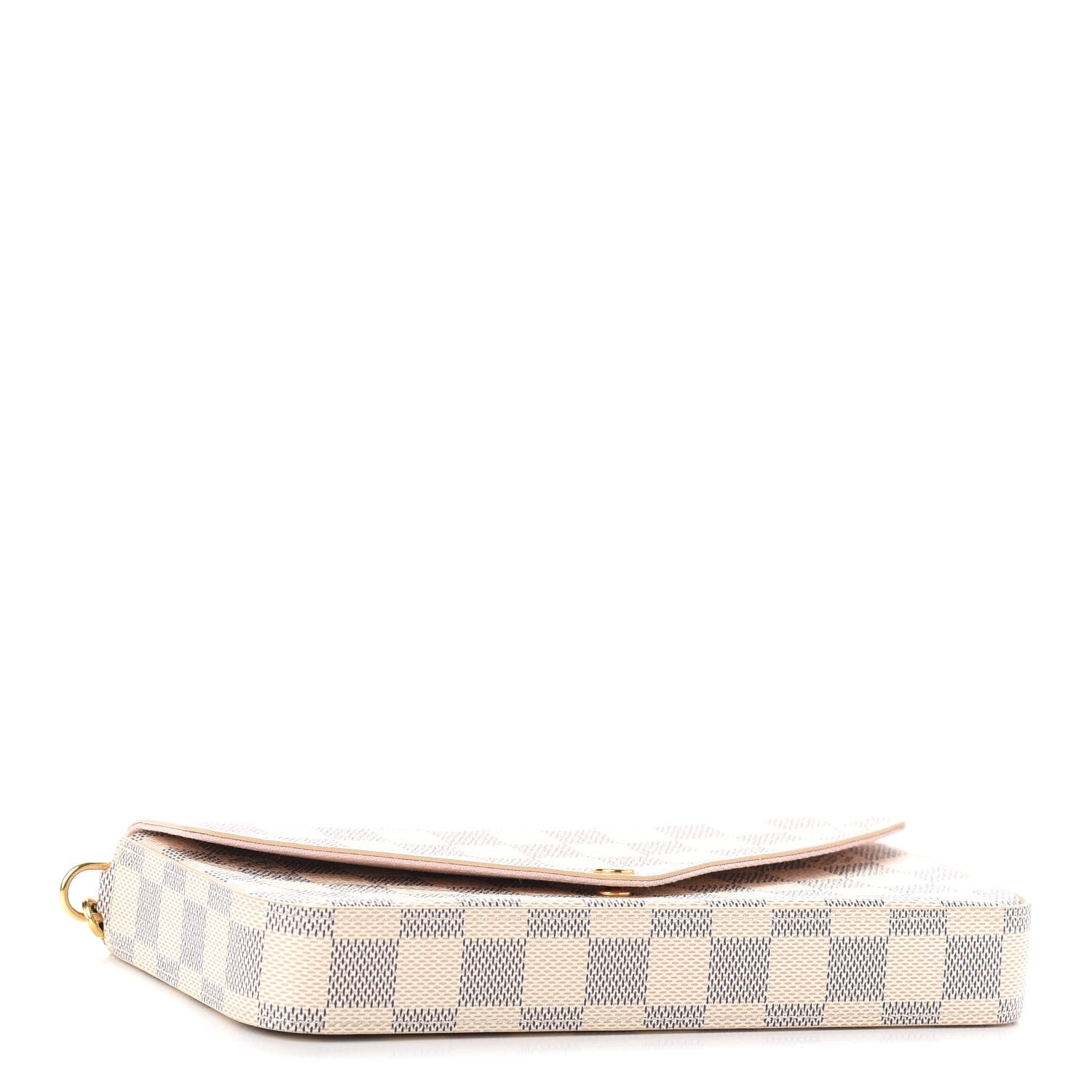 Louis Vuitton Damier Azur Pochette Felicie Chain Wallet Rose Ballerine 4 of 9