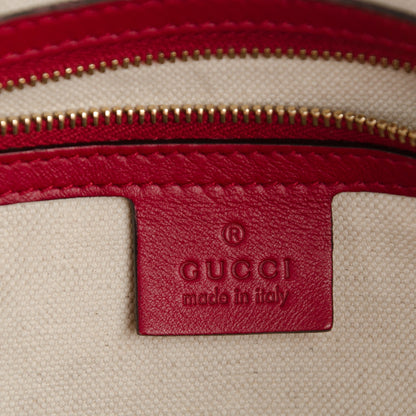 Gucci Calfskin Microguccissima Trim Medium Boston Raspberry Red 6 of 10