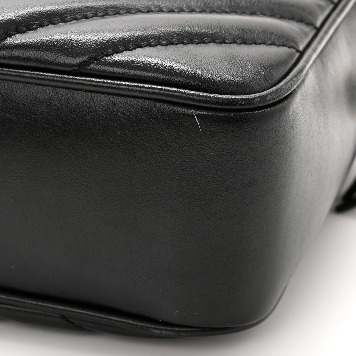 Saint Laurent Calfskin Matelasse Monogram Lou Camera Bag Black 11 of 13