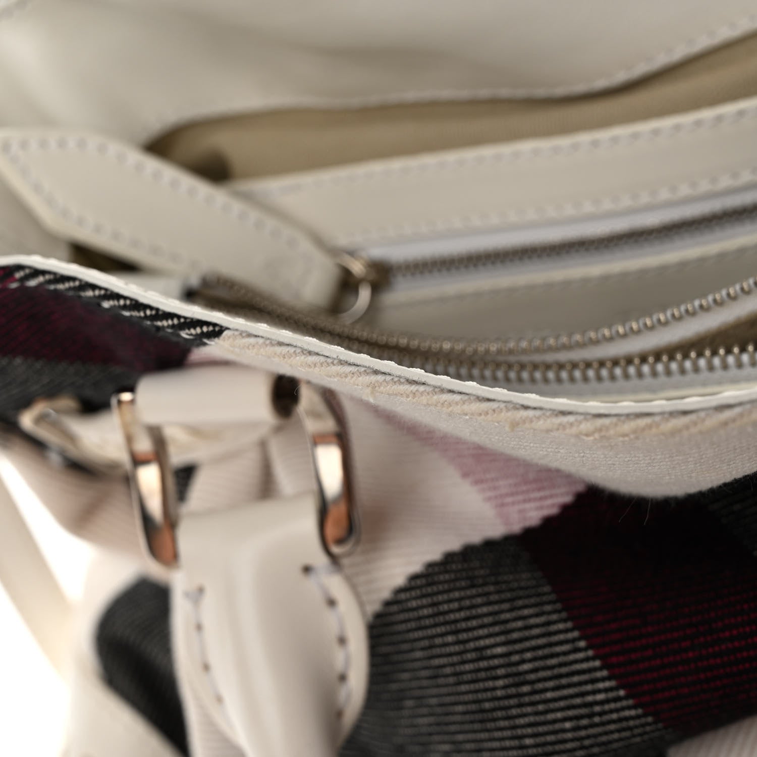 Burberry Canvas Mega Nova Check Shoulder Bag Pale Beige 11 of 11