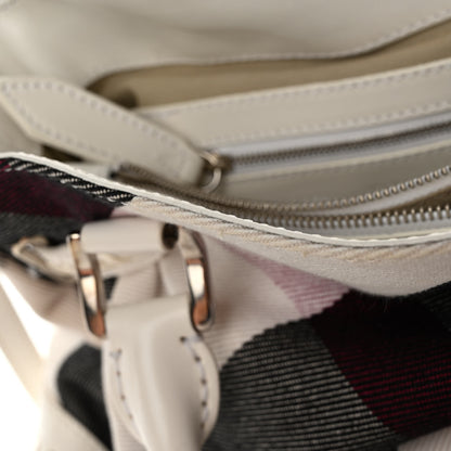 Burberry Canvas Mega Nova Check Shoulder Bag Pale Beige 11 of 11
