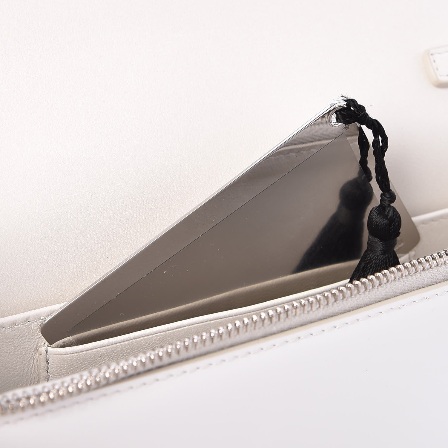 Miu Miu Patent Crystal Logo Mini Crossbody White 6 of 8
